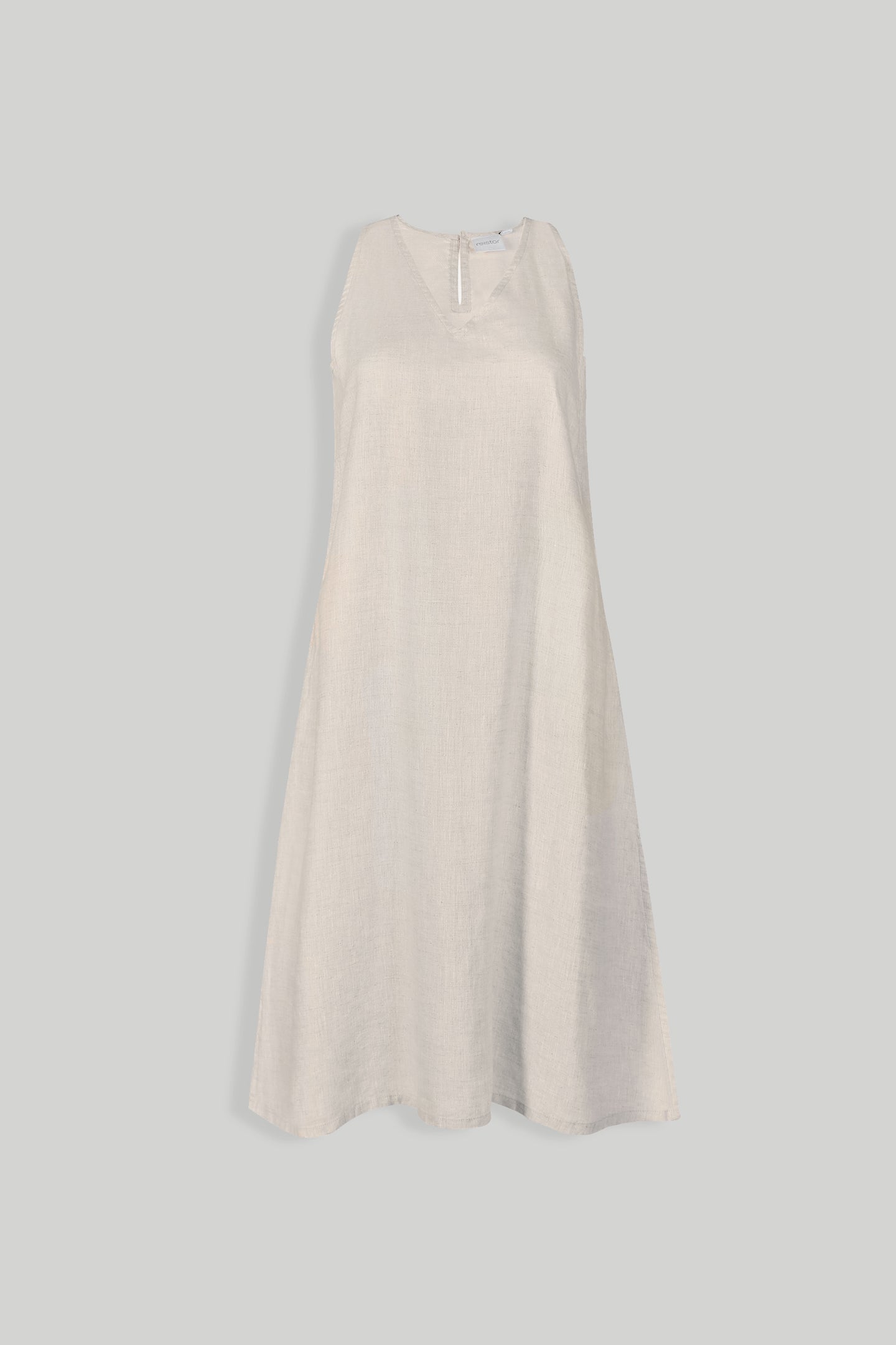 Reading Tea Leaves Dress in Ecru | 100% Hemp Slub | V-Neck | A-Line | Side Slits | Pockets | XS–3XL | Reistor