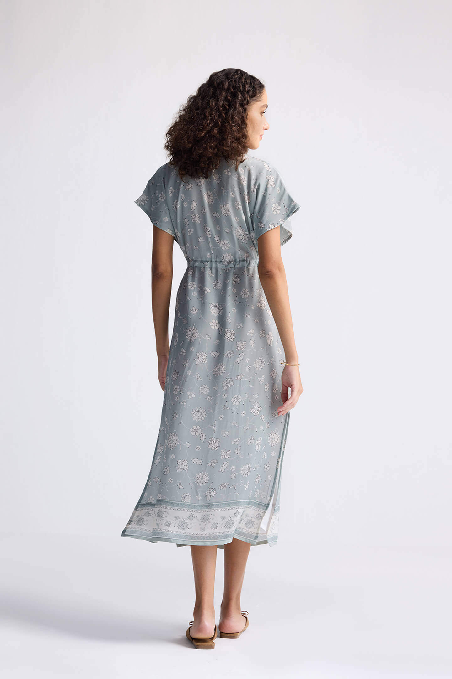 Gathered Maxi Dress – Sage Green | Serene Symphony