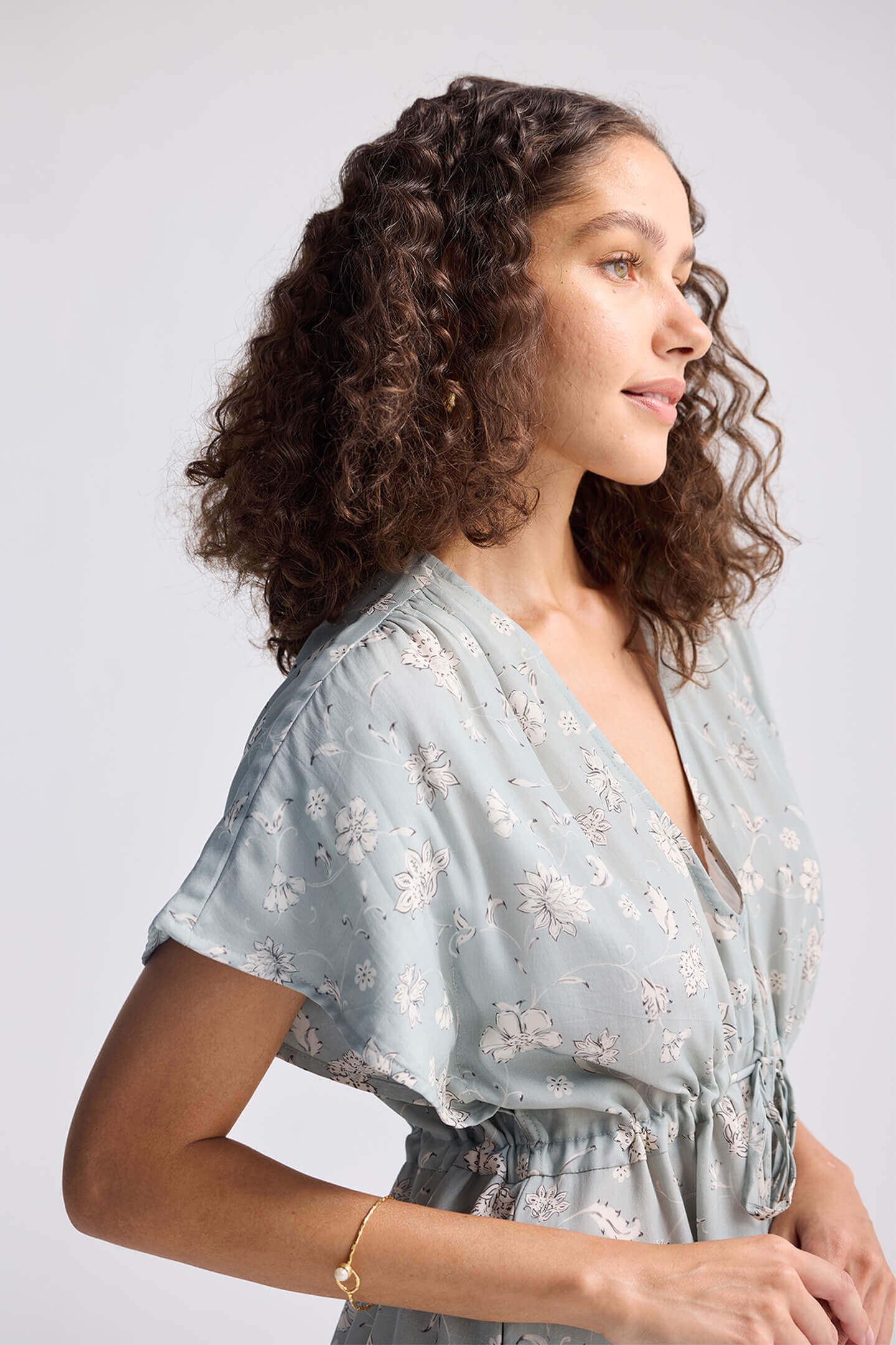 Gathered Maxi Dress – Sage Green | Serene Symphony