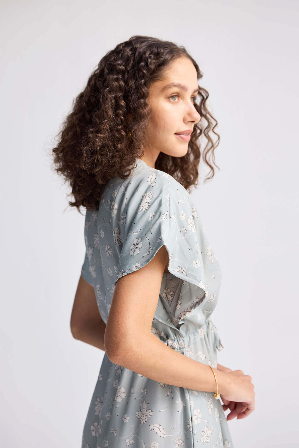 Gathered Maxi Dress – Sage Green | Serene Symphony