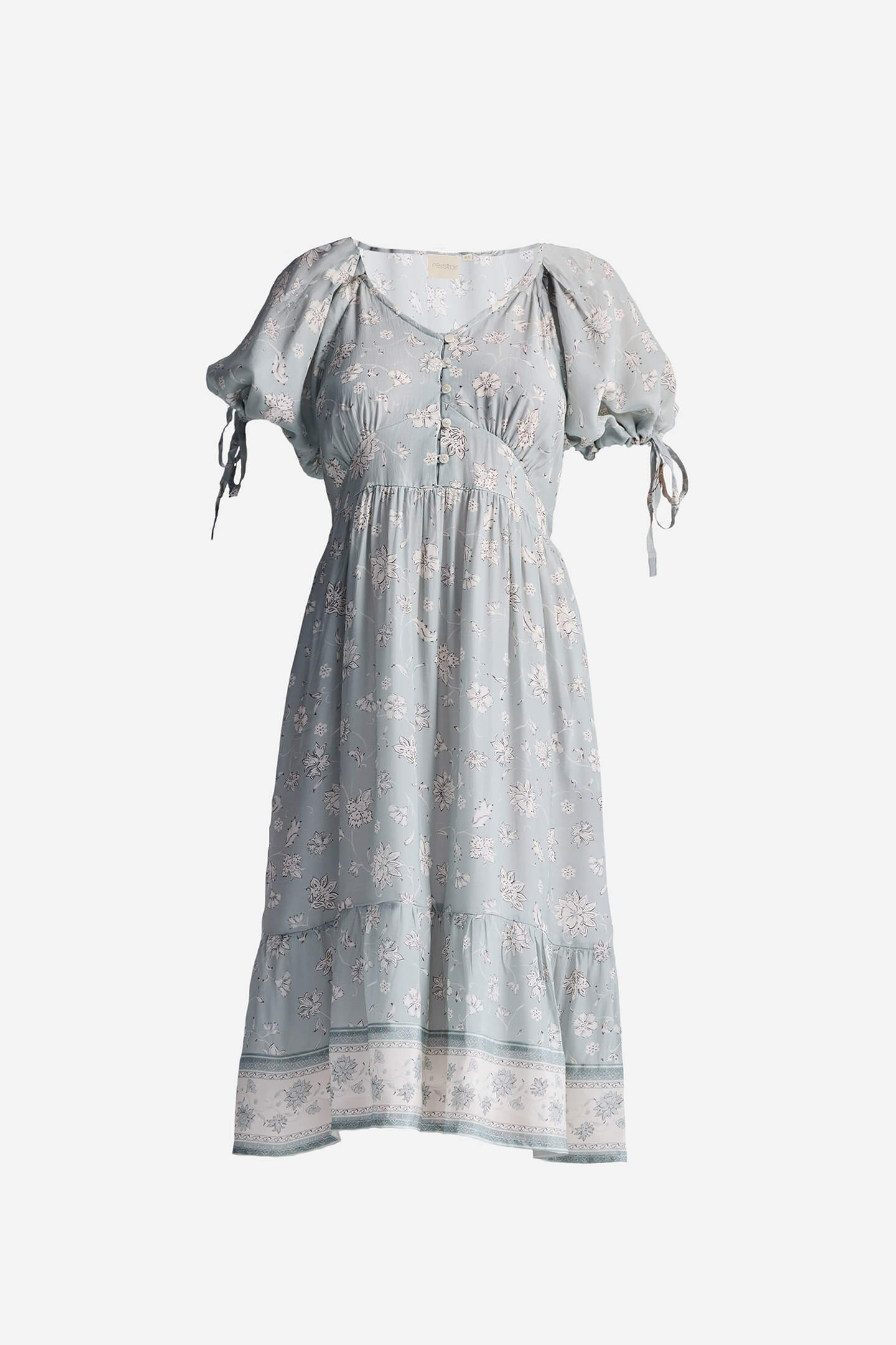 Serene Symphony Midi Dress in Sage Green