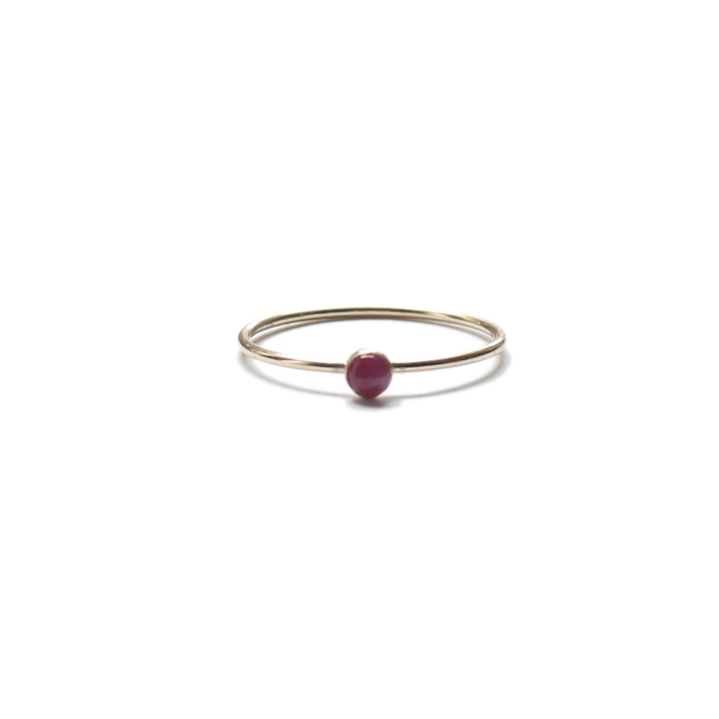 Natural Ruby Stacking Ring