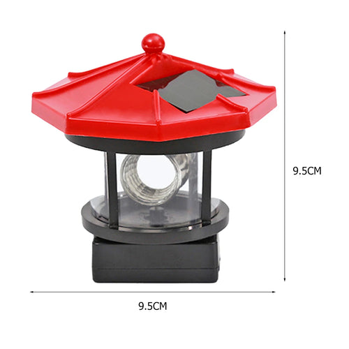 Lighthouse Solar LED Garden Light with Rotating Beacon
