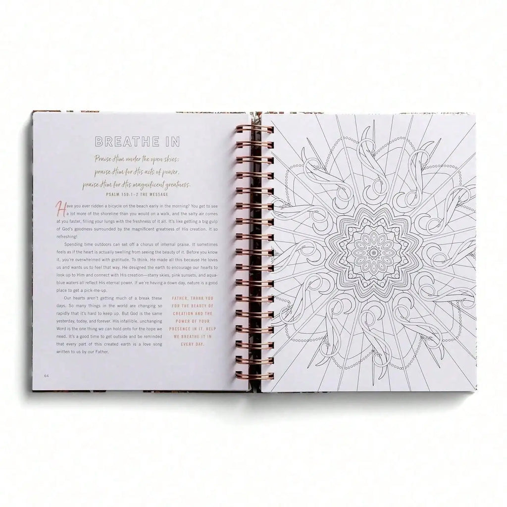 Relaxing Devotional Coloring Book Inspirational Art Pages for Stress