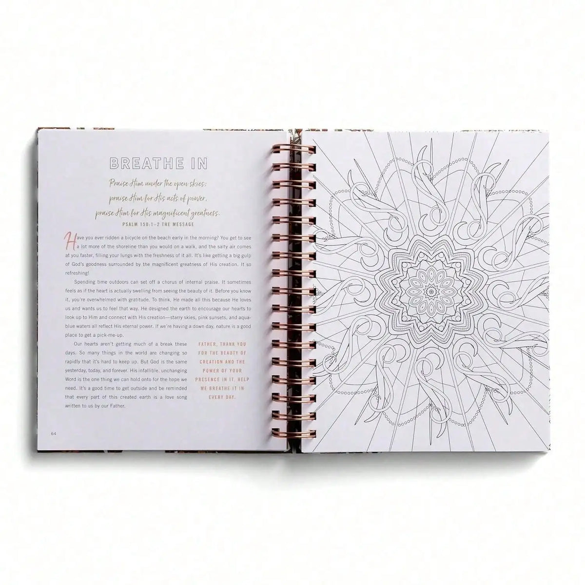 Relaxing Devotional Coloring Book Inspirational Art Pages for Stress