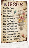 Jesus Cross Wall Art - Christian Metal Tin Sign,   | Aluminum,Bible