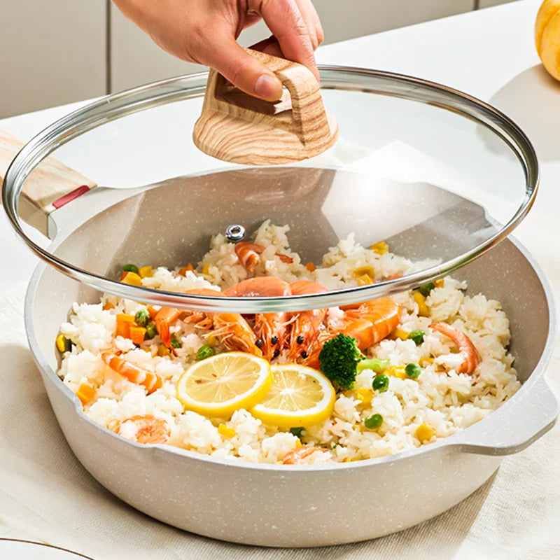 GIANXI Nonstick Pan | Medical Stone Coating | Aluminum Alloy | 20cm & 24cm