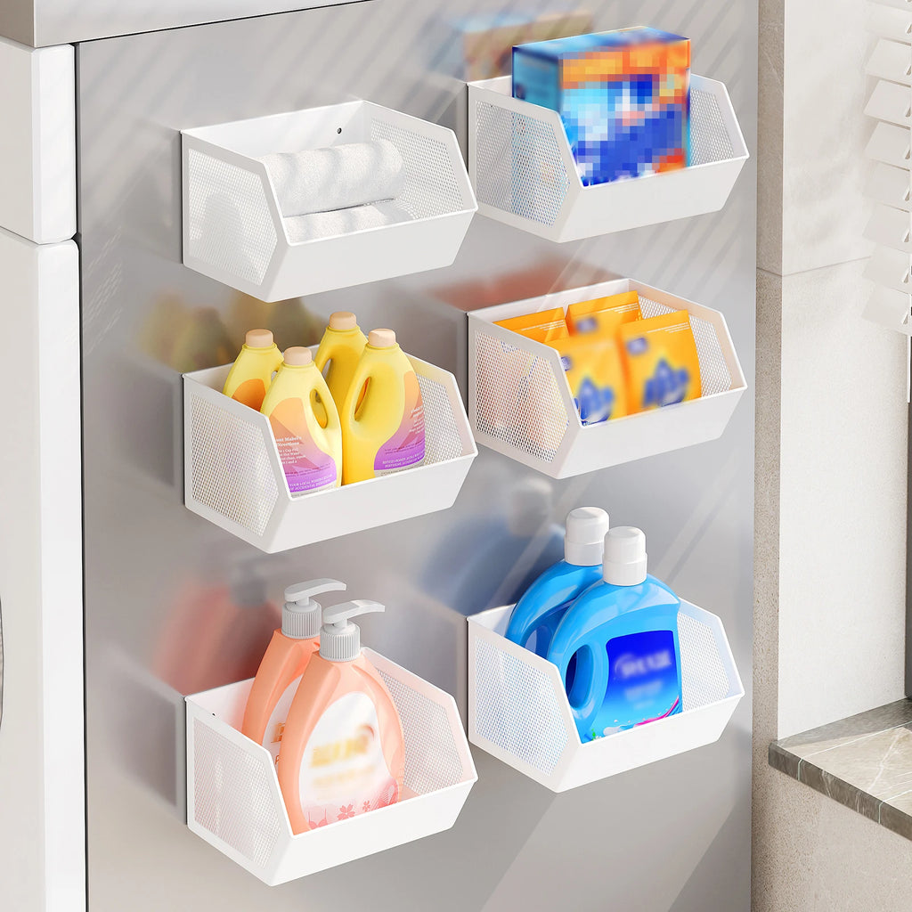 Magnetic Storage Rack for Balcony, Side of Washing Machine, Laundry
