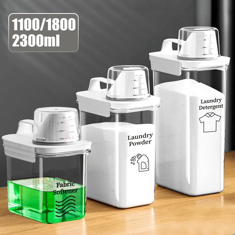 1100/1800/2300Ml Refillable Laundry Detergent Dispenser Empty Tank for