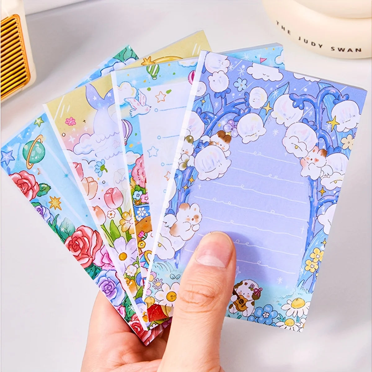 4pcs (200 Pages) Dream Garden Memo Pad Thick Paper Home Office and