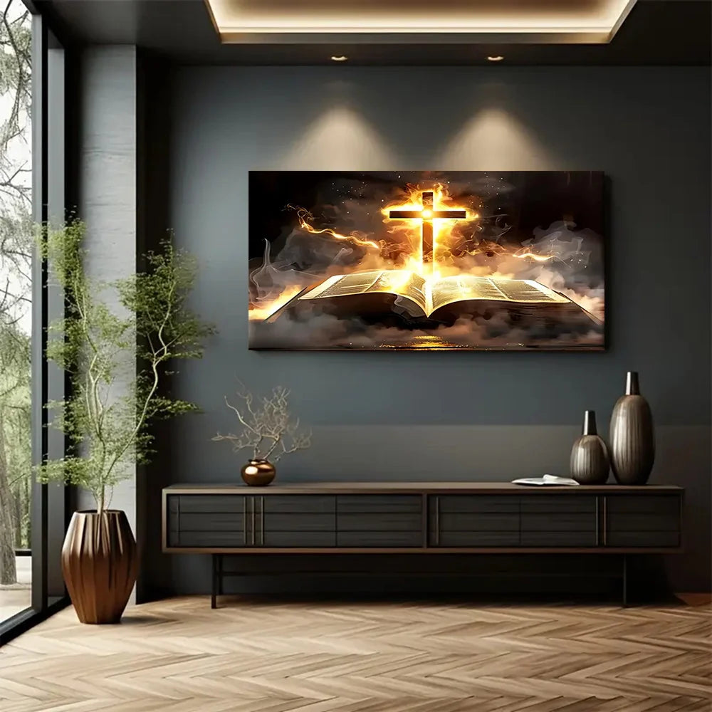 Christian Religion Bible Cross Posters and Prints Canvas Painting Wall