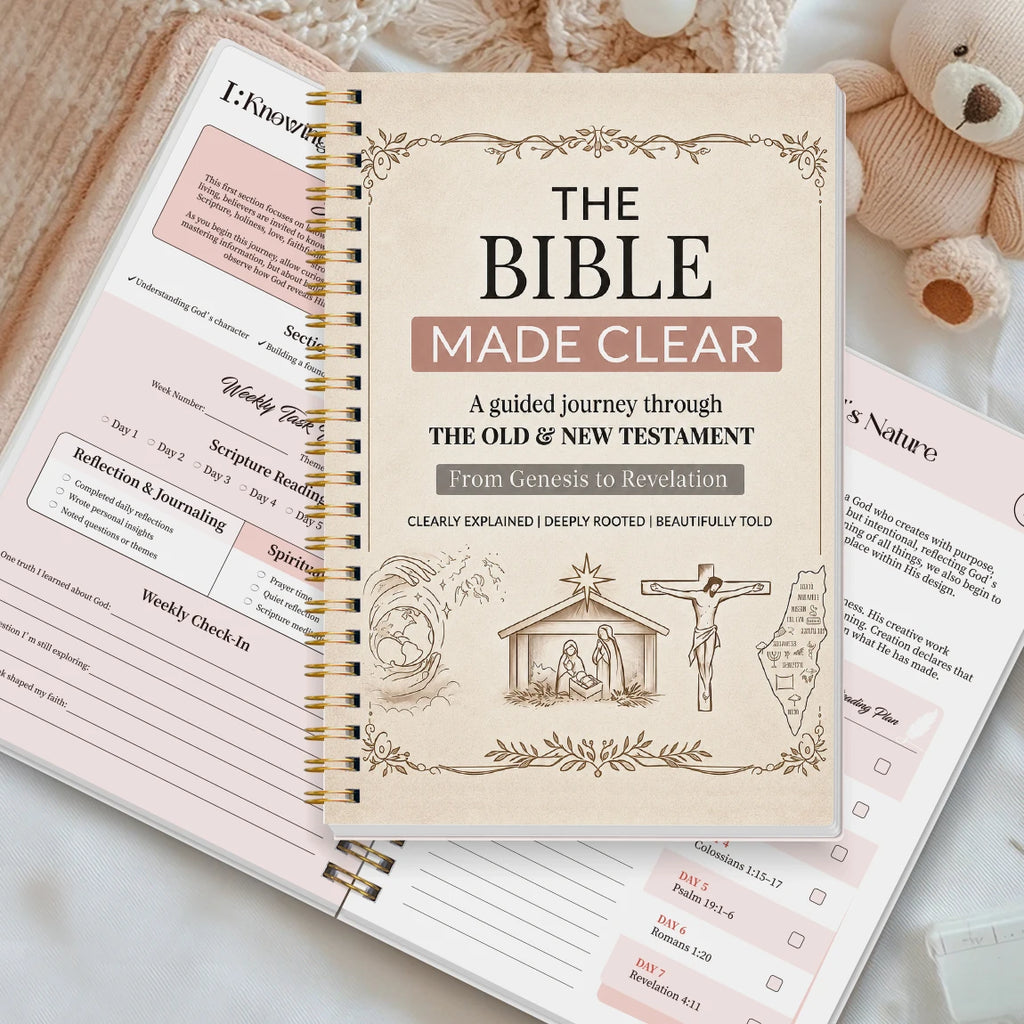1pc 8-Week Bible Study Planner, 8.15×5.67in Twin-Wire Devotional
