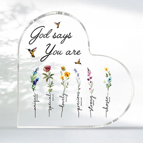 1pc Contemporary Acrylic Heart-Shaped Prayer Sign with Inspirational