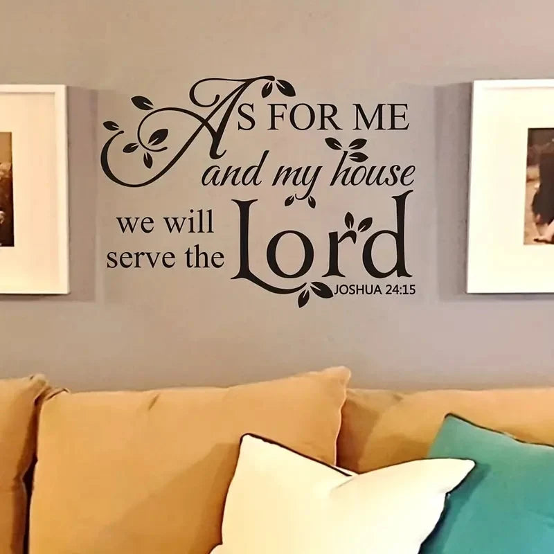 As for Me and My House Vinyl Wall Decal, Joshua 24:15