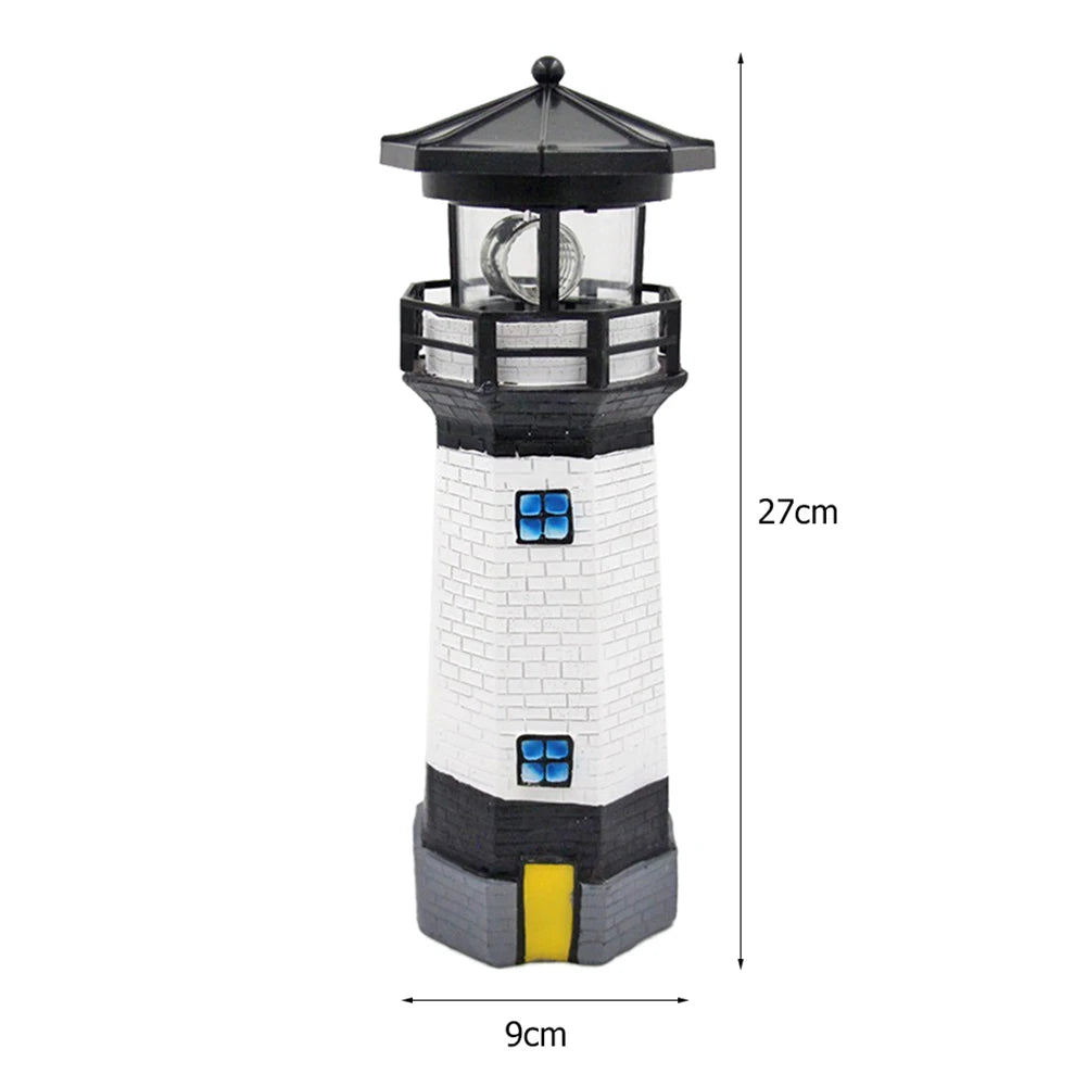 Lighthouse Solar LED Garden Light with Rotating Beacon