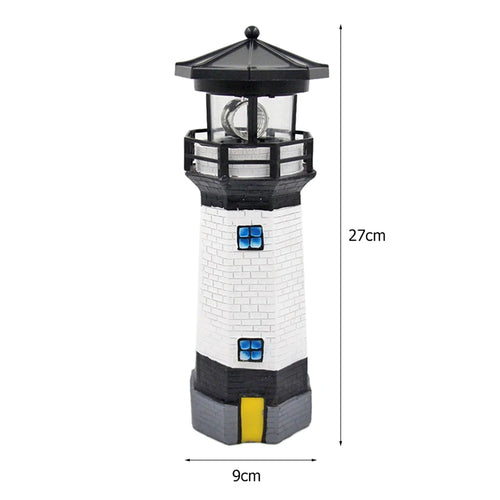 Lighthouse Solar LED Garden Light with Rotating Beacon