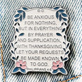 Philippians 4:6 Lapel Pin Bible Verse Badge With Thanksgiving Let Your
