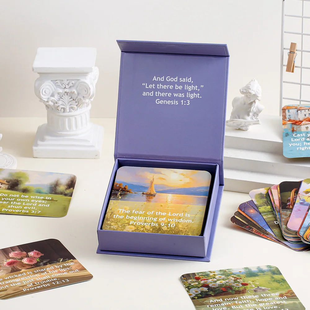 50 Sheets Inspirational Bible Card Encouragement Scripture Card With