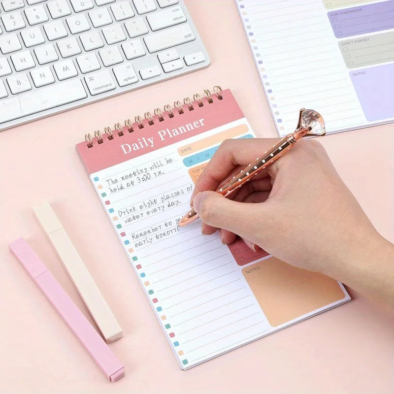 1PC Daily To Do List Notepad -  30 Laminated Sheets for Work, School,