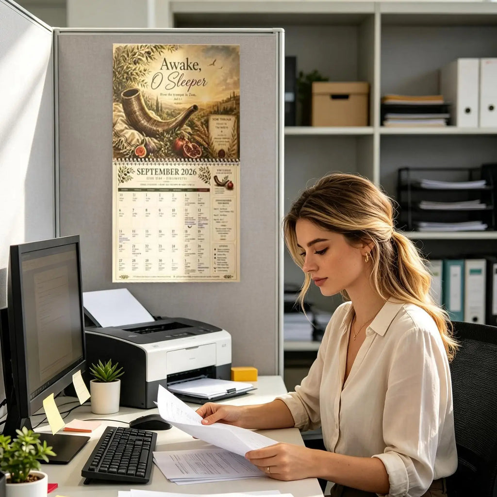 Biblical Hebrew Calendar Spiral Bound 2026-2027 Bible Scripture