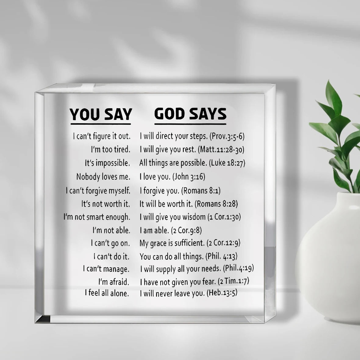 1pc Baptism Bible Verse Christian Gift Acrylic Sign Decoration