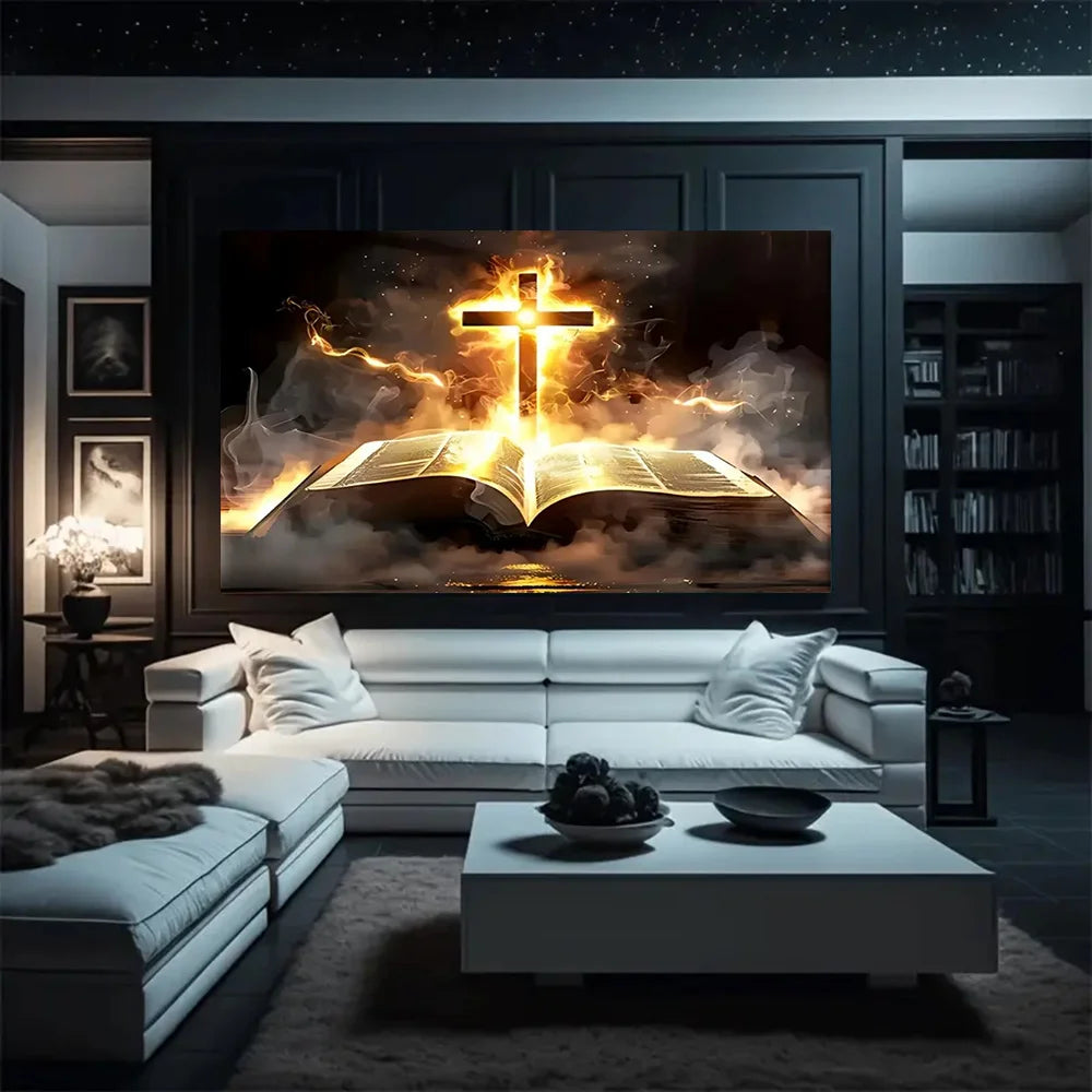 Christian Religion Bible Cross Posters and Prints Canvas Painting Wall