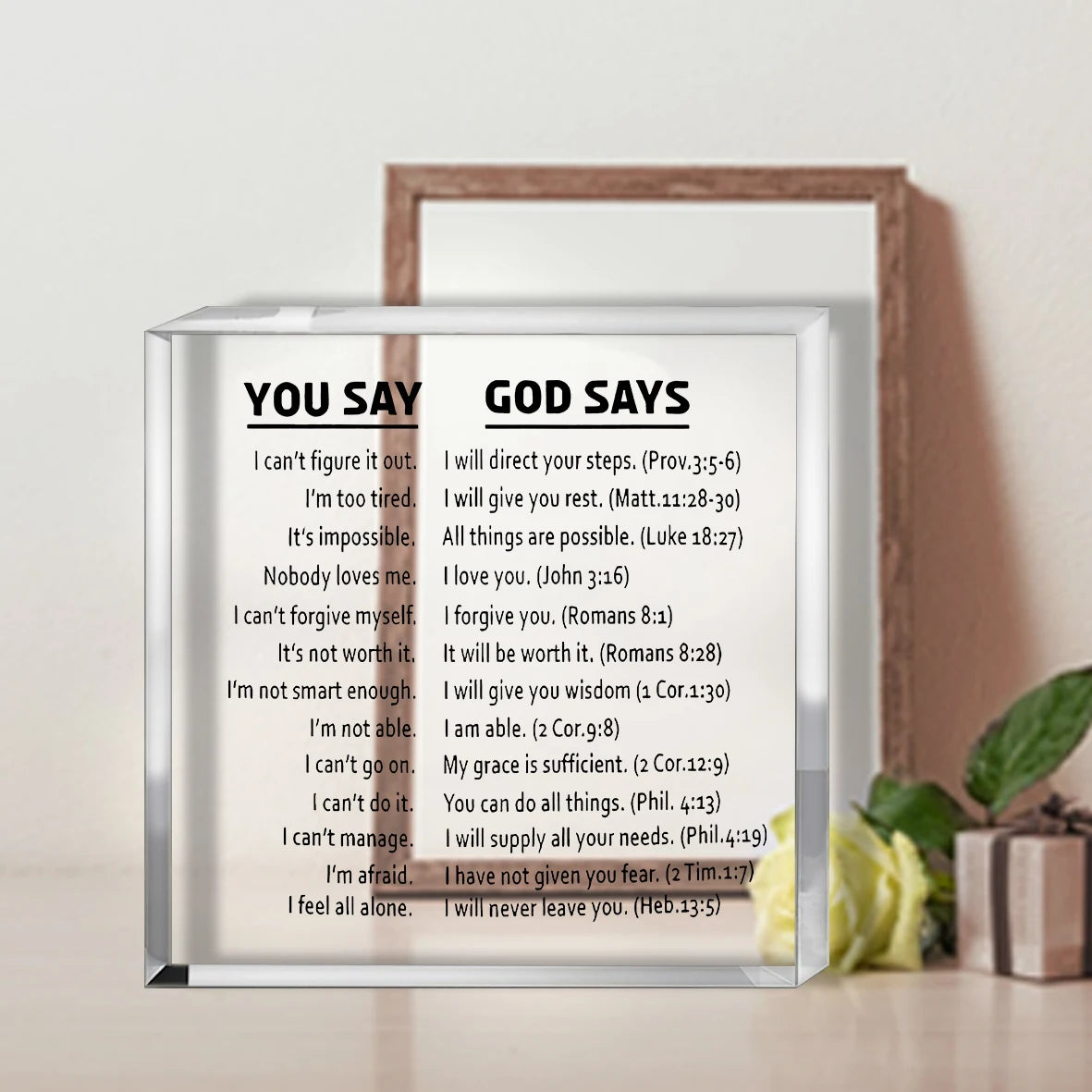 1pc Baptism Bible Verse Christian Gift Acrylic Sign Decoration