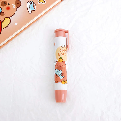 Random 1pc Kawaii Capybara Press The Eraser Clean Mess Free Cartoon