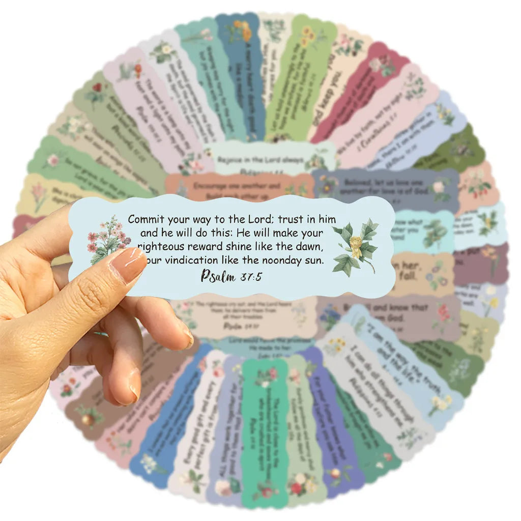 50Pcs Bible Verse Sticker Notes - Waterproof DIY Decor for