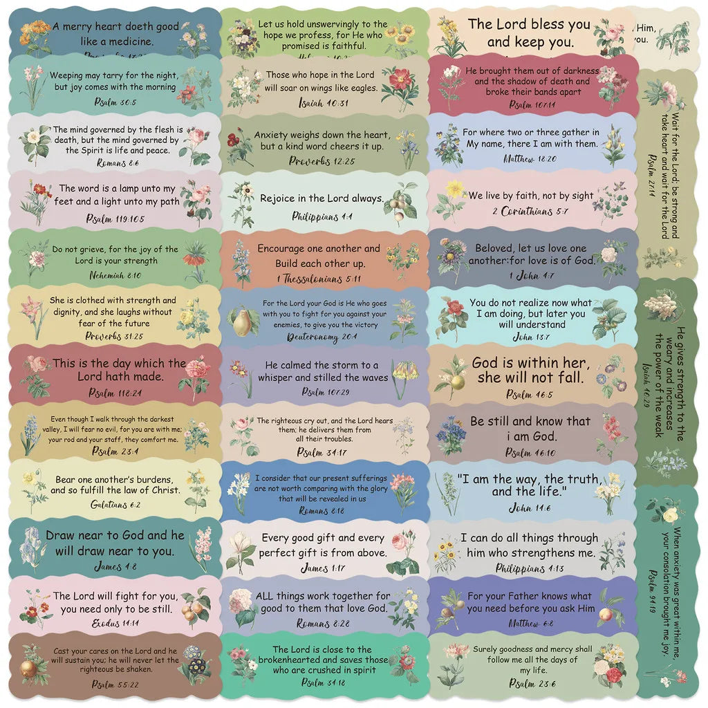 50Pcs Bible Verse Sticker Notes - Waterproof DIY Decor for