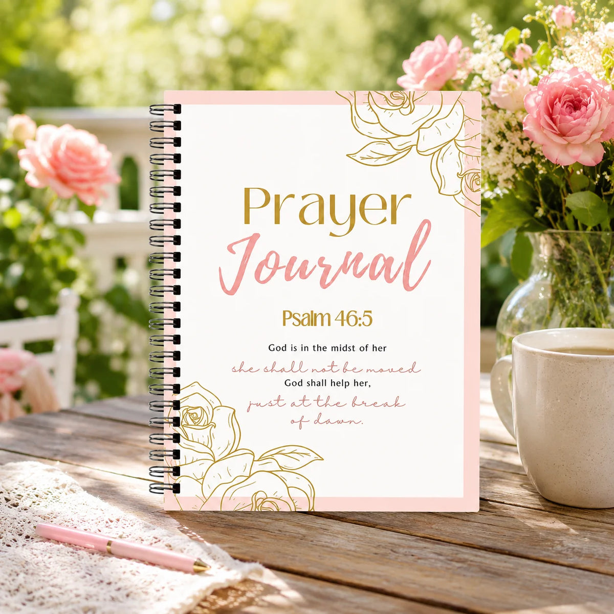 Prayer Journal Spiral Bound Christian Notebook Devotional Diary Daily