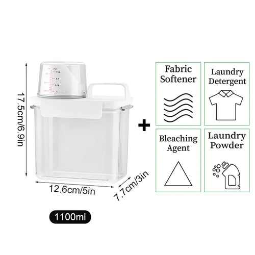 1100/1800/2300Ml Refillable Laundry Detergent Dispenser Empty Tank for