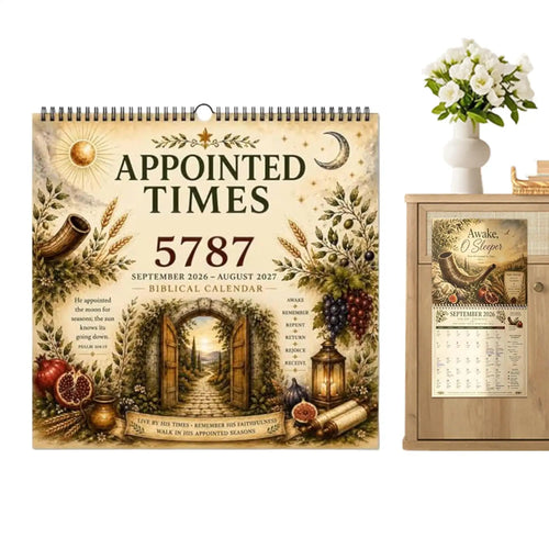 Biblical Hebrew Calendar Spiral Bound 2026-2027 Bible Scripture