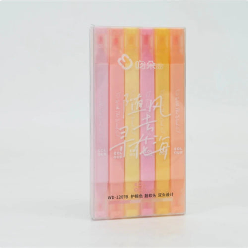 6/12 Colors Highlighters Cute Pastel Pens Bible Pens Soft Tip