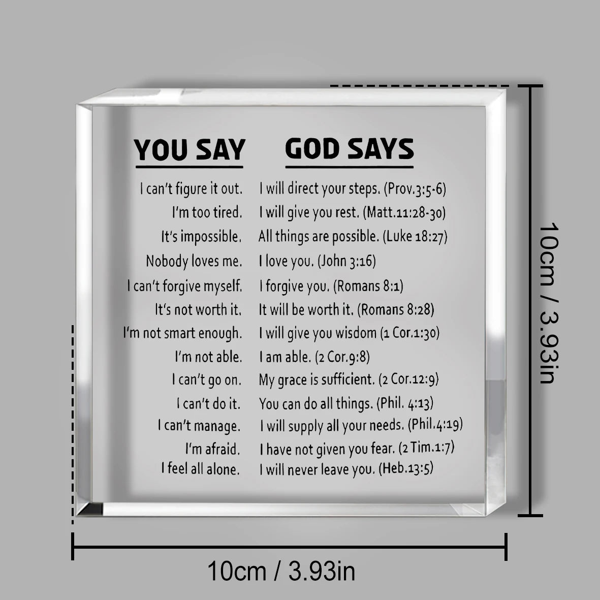 1pc Baptism Bible Verse Christian Gift Acrylic Sign Decoration