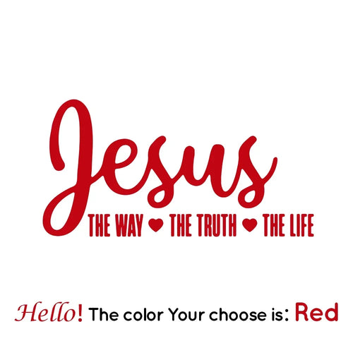Jesus The Way Truth Life Sticker For Car Window Decor Religious Decal