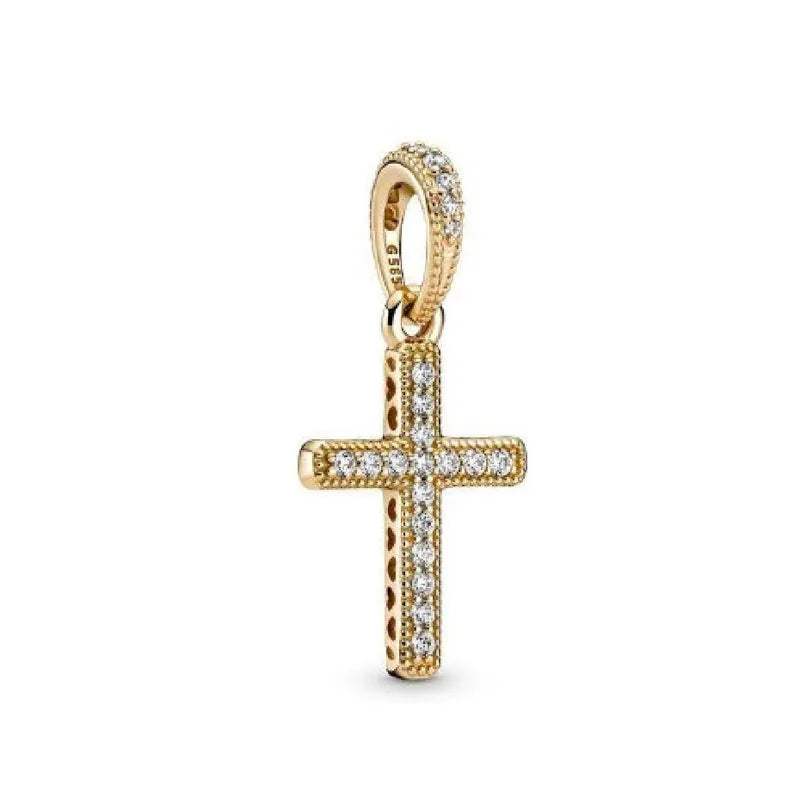 2024 New 925 Silver Jesus Cross The Holy Bible Pendant Charms Beads