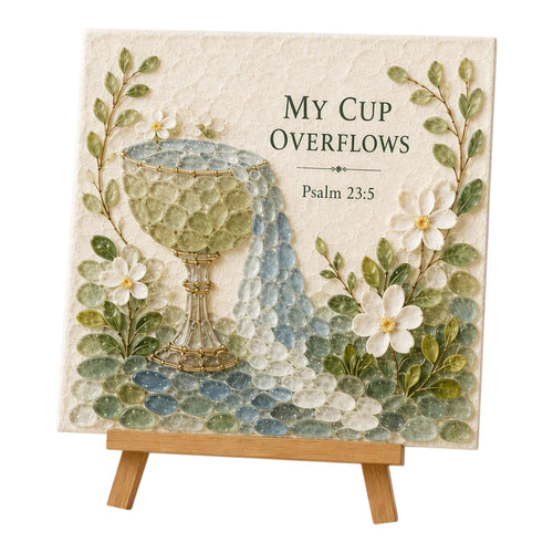DIY Sea Glass Mosaic Art Kit Bible Verse Christian Wall Decor