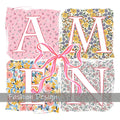 Floral Amen Bible Verses DIY Iron-On Heat Transfer Sticker Decal
