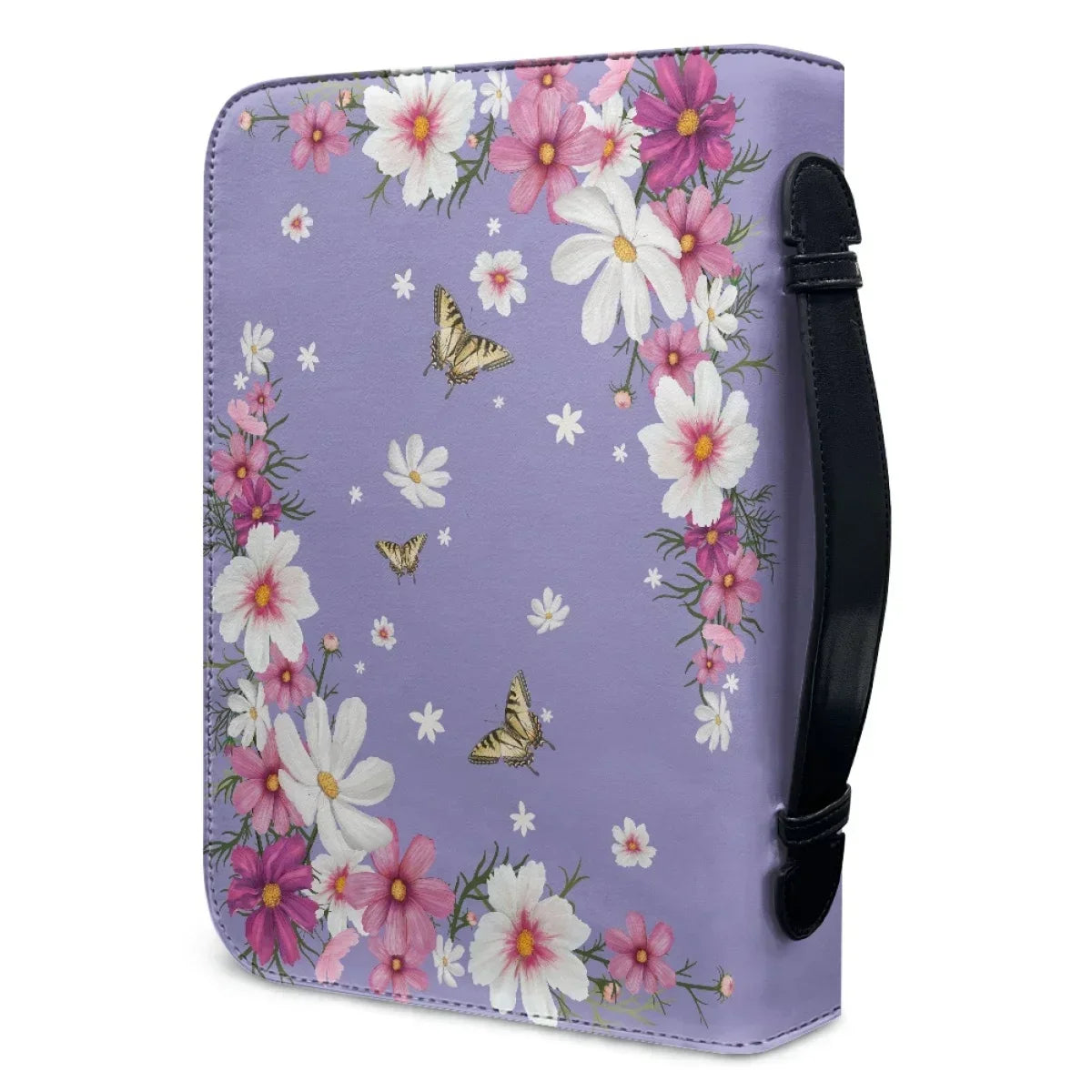 Pretty Floral Bible Verse Print Women Holy Bible Bag PU Leather