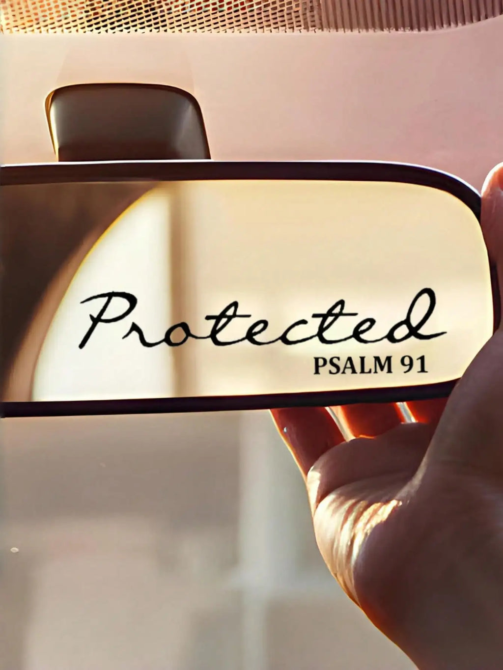 Bible Verse Mirror Sticker – "Psalm 91: Under Protection" Christian
