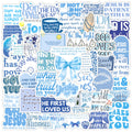 50Pcs Blue Style Jesus Christians Religion Sayings Stickers Skateboard