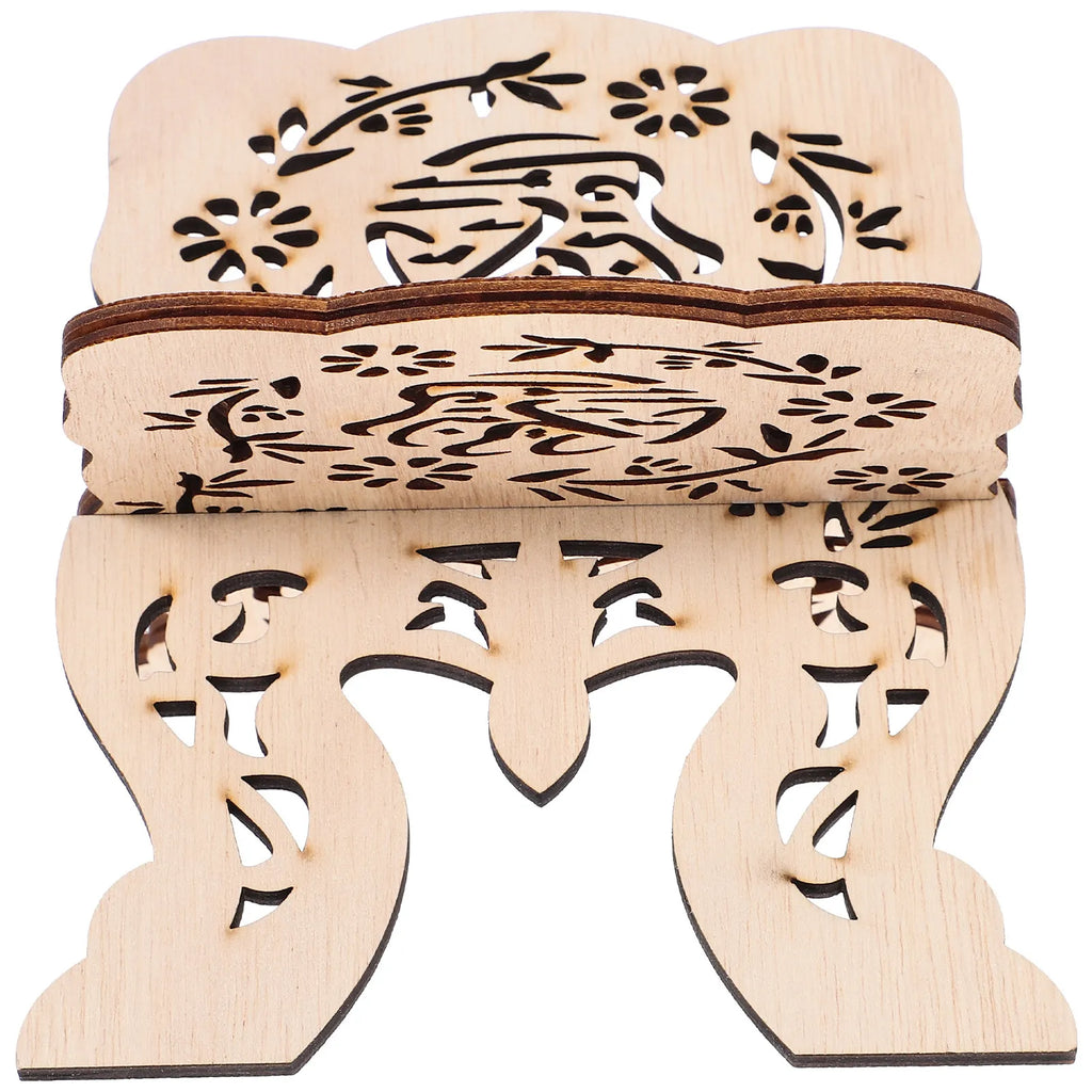 Wooden Reading Stand Desktop Book Holder Quran Bible Score Rack for