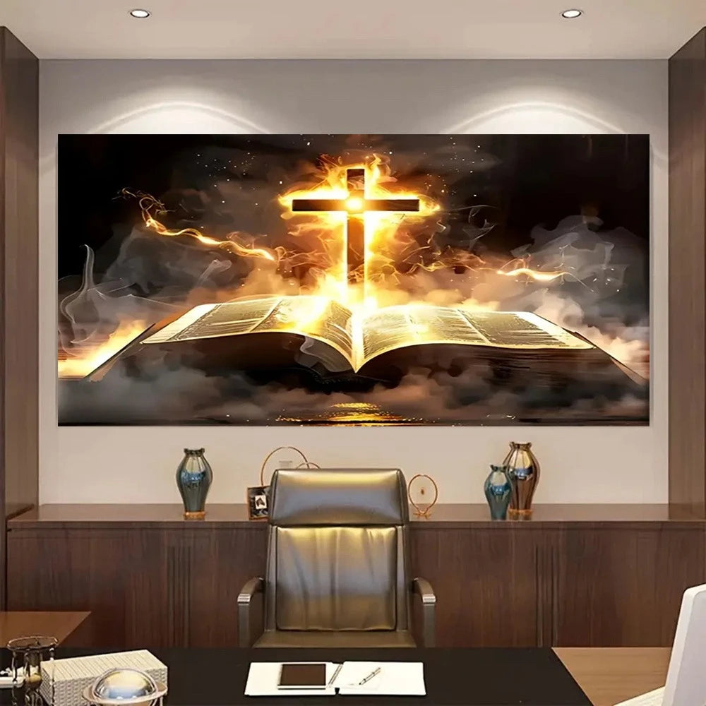 Christian Religion Bible Cross Posters and Prints Canvas Painting Wall