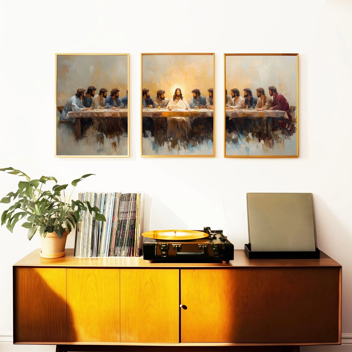 3pcs/set The Last Supper Wall Art Poster Easter Jesus Painting Bible