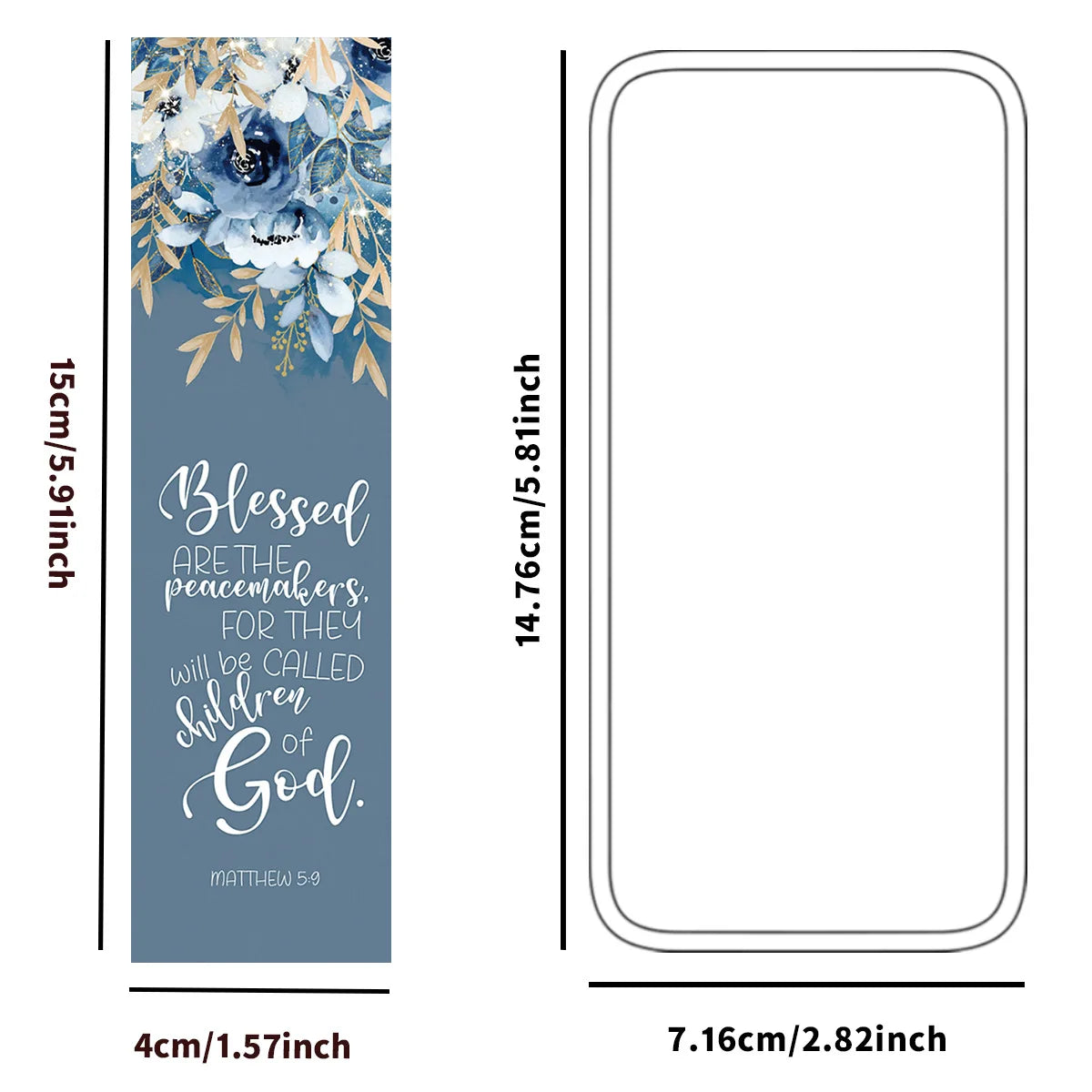 30pcs Bookmarks Inspirational Bible Verses with Floral Design Front
