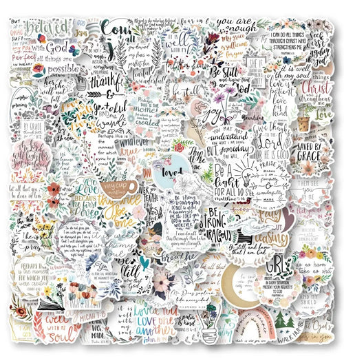 100Pcs New Bible Stickers For Snowboard Laptop Luggage Car Fridge DIY
