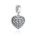 2024 New 925 Silver Jesus Cross The Holy Bible Pendant Charms Beads