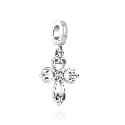 2024 New 925 Silver Jesus Cross The Holy Bible Pendant Charms Beads