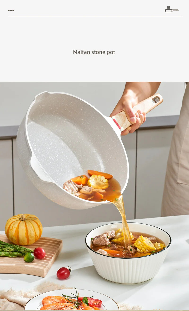 GIANXI Nonstick Pan | Medical Stone Coating | Aluminum Alloy | 20cm & 24cm
